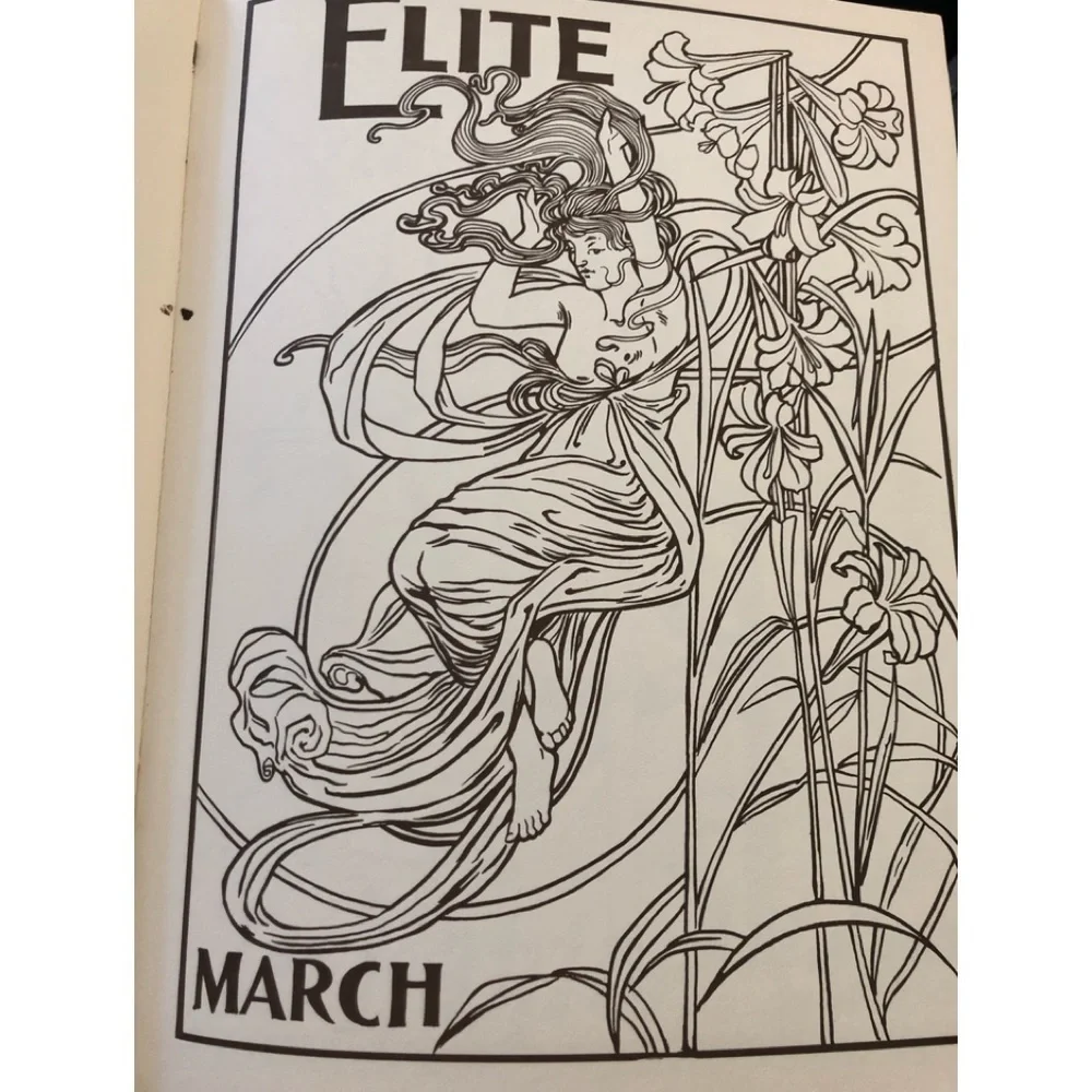 Turn Of The Century Posters Coloring Book 38 Designs Paperback Ed Sibbet Jr 1978